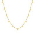 wholesale 14k Gold Dangling Ball Bead Station Chain Necklace For Women-0-0