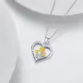 TOUPOP Sterling Silver Tulips Rose Sunflower Lotus Flower Pendant Necklace-0-2