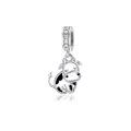wholesale 925 Sterling Silver Black Enamel Cow Charm Bead Bracelet  for Women Girls-0-0