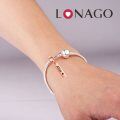 wholesale 925 Sterling Silver Rose Gold Name Bar Charm Bracelet-0-2