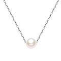 wholesale 14k White Gold Simple Freshwater Pearl Necklace-0-6