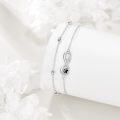 wholesale 925 Sterling Silver Infinity Love Paw Print Charm Anklet for Women's Gifts-0-1