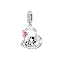wholesale 925 Sterling Silver Mother's Day Gifts Cow Charm Fit Bracelets Birthstone Charms for Women Mom Lover 12 Months Jewelry-undefined
