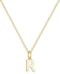 wholesale 14K Gold Letter Pendant Necklace 18 -R-Initial Necklace