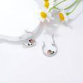 wholesale 925 Sterling Silver Koala Bear Huggie Hoop Earrings for Women Girls Minimalist s 30mm Diameter-0-1