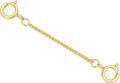 wholesale 10K Yellow Gold 1 2 3 4 5 Necklace Extender Chain w Double Spring Clasp Bracelet Anklet Extension-0-23