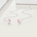 wholesale Sterling Silver Pearl Threader Earrings Long Tassel Drop Dangle-0-15