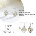 wholesale 925 Sterling Silver Celtic Moonstone & Gold Plated Irish Knot Drop Earrings for Women - Hypoallergenic Leverbacks  Set-0-3