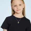 wholesale 925 Sterling Silver Red Heart & Gold Wings Guardian Angel Pendant Necklace for Women's Birthdays Gifts-0-22