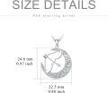 wholesale Rose Gold 925 Sterling Silver Moon & Arrow Pendant Necklace - Archer's Hunt Jewelry for Women-0-8
