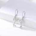 wholesale 925 Sterling Silver Horse Drop Earrings with Stone Leverback for Women and Girls-0-1