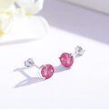 wholesale 925 Sterling Silver CZ Cubic Zirconia Birthstone Gemstone Allergy Proof Earrings for Women-0-2