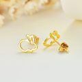 wholesale 14k Gold Elegant Heart-shaped Earrings-0-3