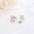 wholesale 925 Sterling Silver Dog Stud Earring - Yorkshire Terrier Design-0-1