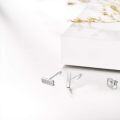 wholesale 18k Yellow Gold Bar Stud Earrings Minimalist Fine  for Women-0-9