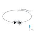 wholesale 925 Sterling Silver Infinity Paw Print Cremation Memorial Urn Bracelet Wholesale With Screwdriver Tools-0-2