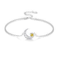 wholesale 925 Sterling Silver Moonstone Birthstone Moon Bracelet Butterfly Dragonfly Celtic Jewelry for Women-11-Nov Birthstone
