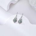 wholesale 925 Sterling Silver Moss Agate Teardrop Dangle Earrings for Women Gemstone Drop  Ideas-0-3