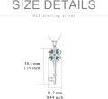 wholesale 925 Sterling Silver Key Shaped Green Stone & Emerald Accent Pendant Necklace for Women's Gifts-0-4
