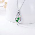 wholesale 925 Sterling Silver Twisted Pendant With Purple Stones-0-59