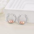 wholesale 925 Sterling Silver Pig Hoop Earrings - Adorable Animal  for Girls and Women-0-2