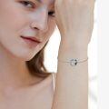 wholesale 925 Sterling Silver Crescent Moon Pendant Charm Bracelet-0-1