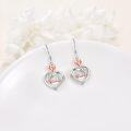 wholesale TOUPOP Nana Earrings Dangle Earrings With Rose Flower 925 Sterling Silver Dangle Drop Hook Earrings Nana Jewelry Birthday Gifts For Nana Grandma Nana Earrings Love Heart Rose Flower Earrings Christmas Birthday Gifts (nana) -0-3