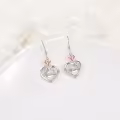 TOUPOP Sterling Silver Rose Flower Dangle Earrings Nana Jewelry-0-2