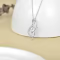 TOUPOP Sterling Silver Crystal Cross Football Soccer Softball Volleyball Necklace-0-2