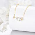 wholesale 14K Gold Freshwater Pearl Knot Pendant Necklace for Women Minimalist Fine s for Her-0-3