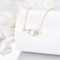 wholesale 14K Gold Freshwater Pearl Knot Pendant Necklace for Women Minimalist Fine s for Her-0-3