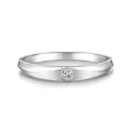 TOUPOP Sterling Silver Moissanite Couples Rings Wedding Band Sets-0-2
