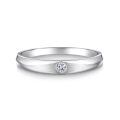 TOUPOP Sterling Silver Moissanite Couples Rings Wedding Band Sets-0-2