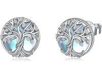wholesale TOUPOP Yoga Lotus/tree Of Life/sea Turtle/butterfly/celtic Knot/elephant Stud Earrings Moonstone Earrings Jewelry Gifts For Women Birthday -style_name:1-Tree of Life
