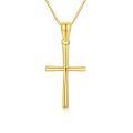 wholesale 14K White Gold Polished Cross Pendant Chain Necklace for Women Girls 20 + Extender-0-41