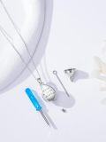 wholesale TOUPOP Urn Necklace For Ashes Sterling Silver Moonstone Cremation Jewelry For Ashes Jewelry Gifts For Nature Lovers Keepsake Memorial Jewelry For Women -0-2