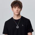 wholesale 925 Sterling Silver Norse Rune Trident Ocean Wave Pendant Necklace Oxidized Vintage Jewelry-0-2