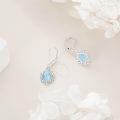wholesale 925 Sterling Silver Elegant Purple Teardrop Earrings Wholesale With Crystal Accents-0-29