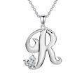 wholesale 925 Sterling Silver Heart Pendant With Letter R Design For Women Elegant Jewelry Gift-0-0