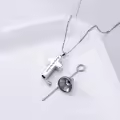 TOUPOP Sterling Silver Stone Dragonfly Butterfly Pendant Necklace-0-2
