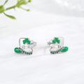 wholesale 925 Sterling Silver Shamrock Hat Stud Earrings - Irish Jewelry for Women & Girls-0-2