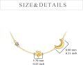 wholesale 14K Gold Crescent & Star Charm Necklace - Dainty  for Her (18)-0-4