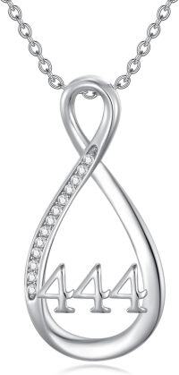 wholesale Sterling Silver Angel Number Necklace 111 222 333 444 555 777 888 999 1111-444 Necklace