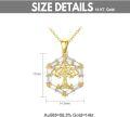 wholesale 14K Gold White Cubic Zirconia Tree Of Life Pendant Necklace For Women-0-2