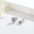 wholesale 925 Sterling Silver Black Onyx Zircon Celtic Viking Stud Earrings Hypoallergenic Punk Gothic Jewelry for Women Men-0-4