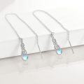 wholesale 925 Sterling Silver Moonstone & Turquoise Celtic Drop Earrings-0-1