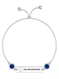TOUPOP 925 Silver Stone Bracelet For Women Inspiration Gift 7+2 Inch-0-0