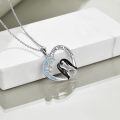 wholesale 925 Sterling Silver Heart-Shaped Penguins Love Forever Pendant Necklace s for Women-0-3