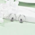 wholesale 925 Sterling Silver Owl Hoop Earrings - Adorable  for Her-0-2