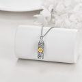 wholesale 925 Sterling Silver Sunflower Urn Pendant with Chain - Keepsake Memorial Jewelry for Ashes-0-1